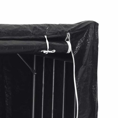 Brændestativ med regnslag 150x80x200 cm galvaniseret stål
