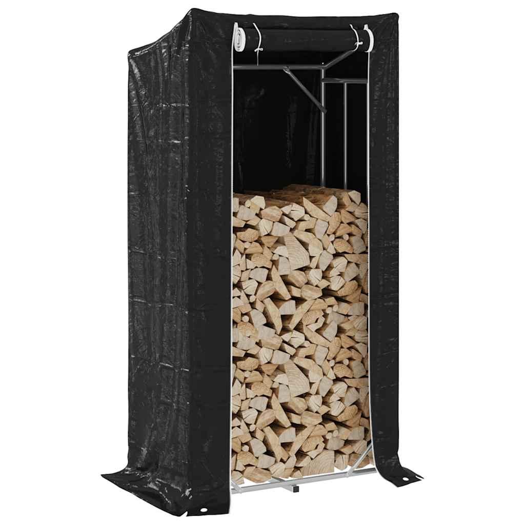Brændestativ med regnslag 100x60x200 cm galvaniseret stål