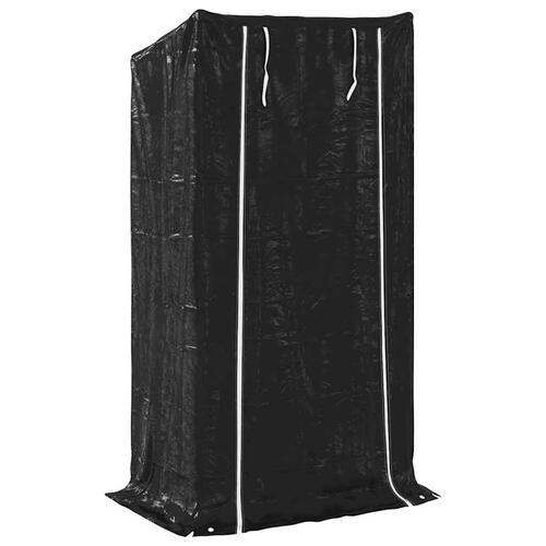 Brændestativ med regnslag 100x60x200 cm galvaniseret stål