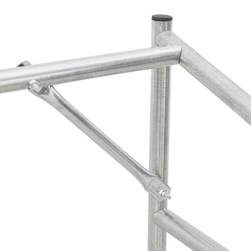 Brændestativ med regnslag 100x60x200 cm galvaniseret stål