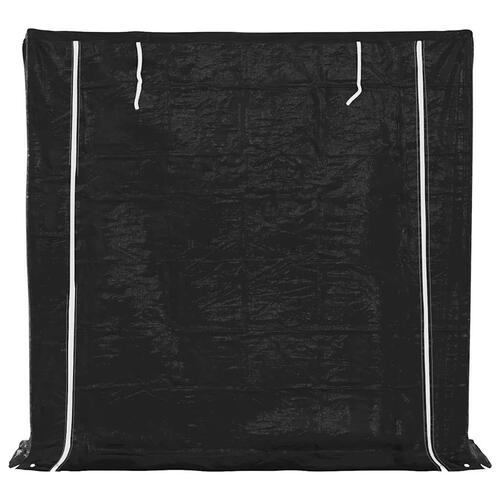 Brændestativ med regnslag 200x40x200 cm galvaniseret stål