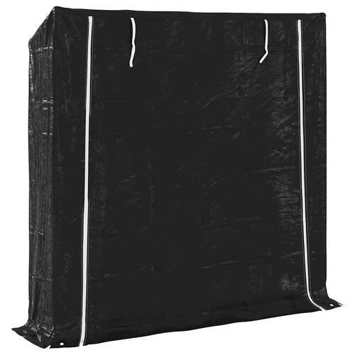 Brændestativ med regnslag 200x40x200 cm galvaniseret stål