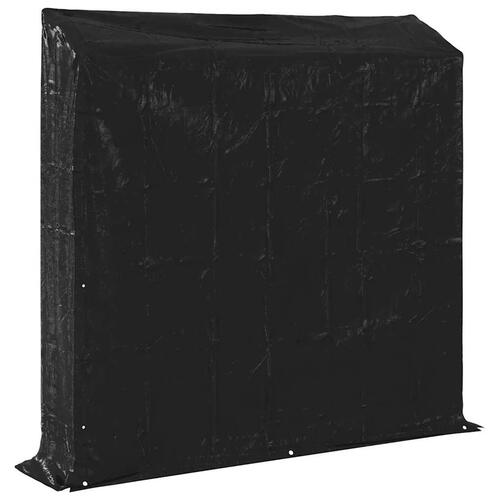 Brændestativ med regnslag 200x40x200 cm galvaniseret stål