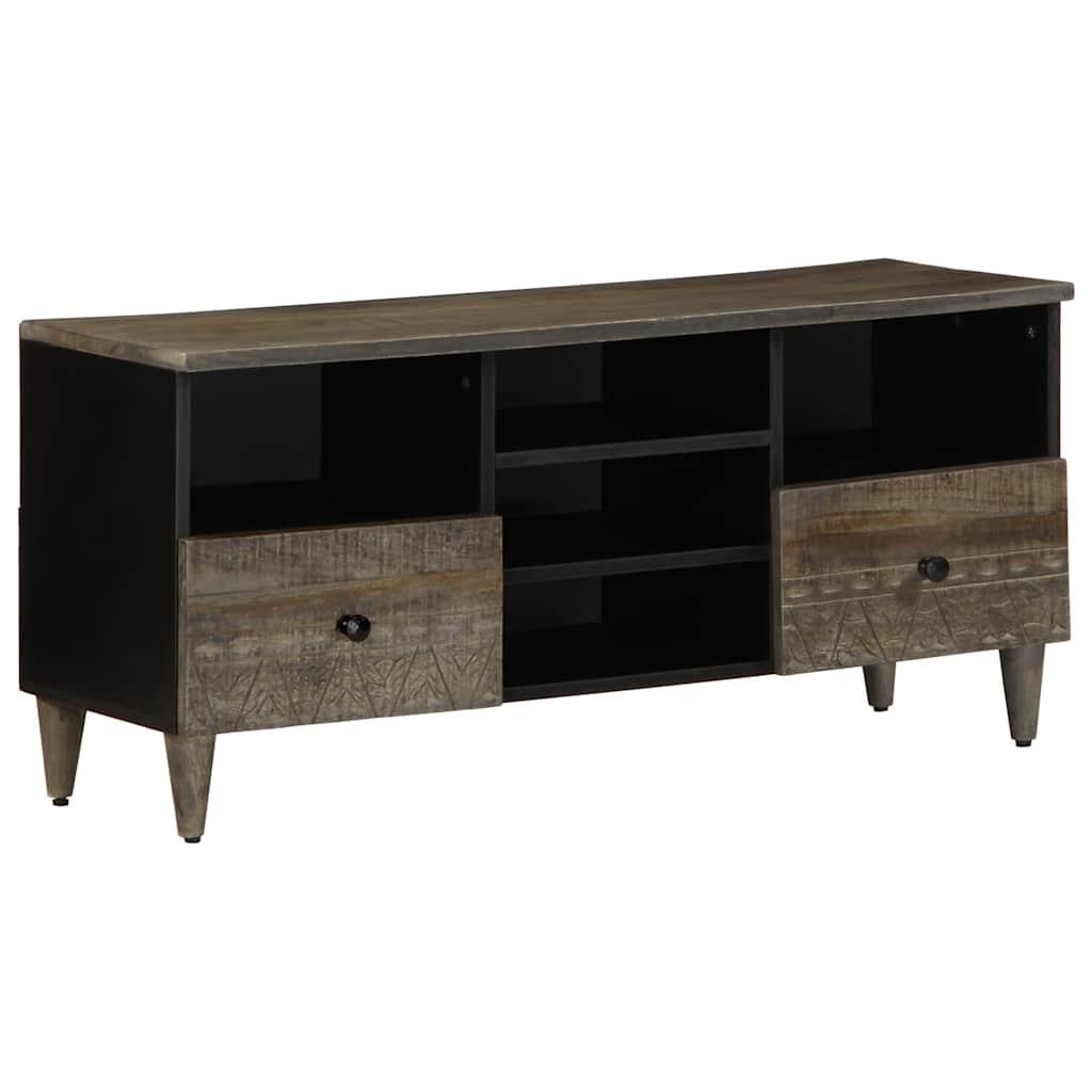 Tv-bord 100x33x46 cm massivt mangotræ sort