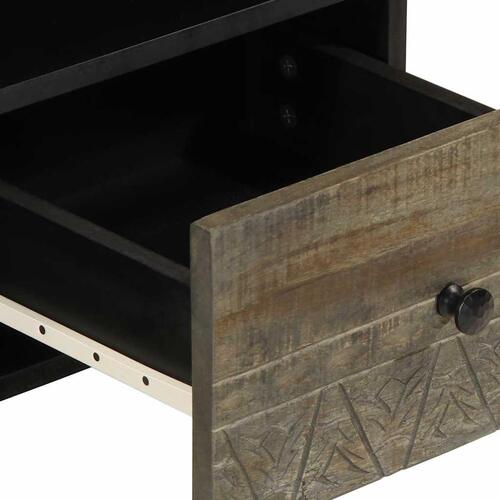 Tv-bord 100x33x46 cm massivt mangotræ sort