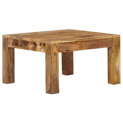 Sofabord massivt mangotræ 60 x 60 x 35 cm