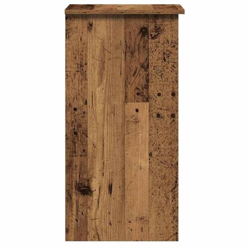 Skrivebord m. hylder 84x40x78 cm konstrueret træ antikt træ