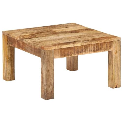 Sofabord massivt mangotræ 60 x 60 x 35 cm