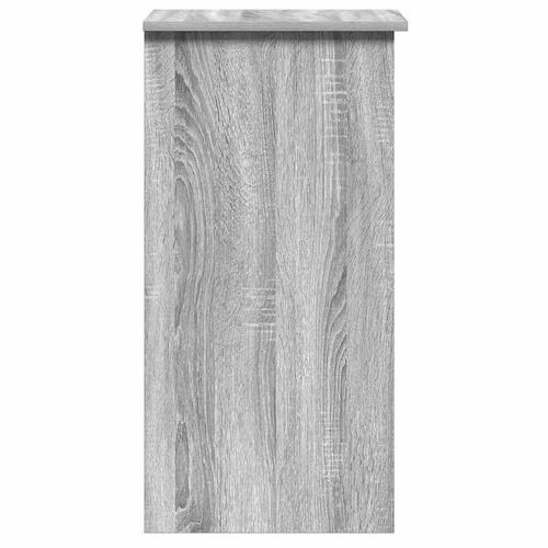 Skrivebord med hylder 84x40x78 cm konstrueret træ grå sonoma