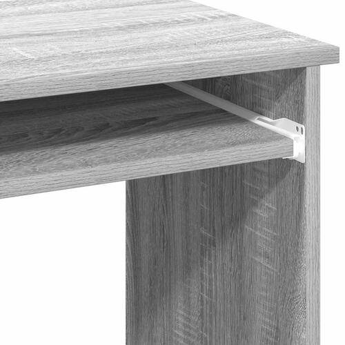 Skrivebord med hylder 84x40x78 cm konstrueret træ grå sonoma