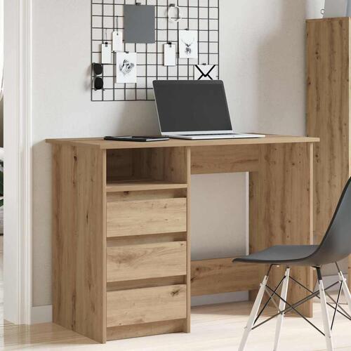 Skrivebord 102x50x75 cm konstrueret træ kunsteg