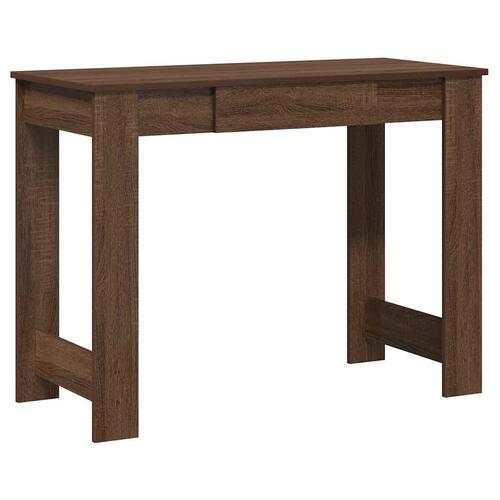 Skrivebord 100x45x75 cm konstrueret træ brun egetræsfarve