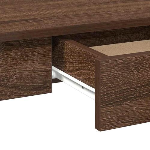 Skrivebord 100x45x75 cm konstrueret træ brun egetræsfarve
