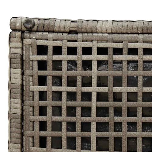 Havestole med hynder 2 stk. 40x40x43 cm polyrattan grå