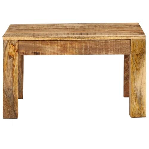Sofabord massivt mangotræ 60 x 60 x 35 cm
