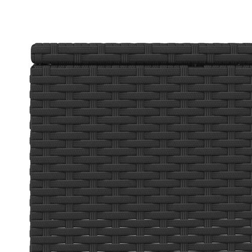 Solseng med flydende hynde polyrattan sort