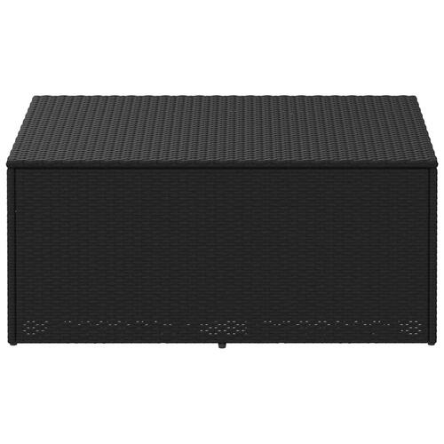 Opbevaringsboks til haven 110x50x58 cm polyrattan sort
