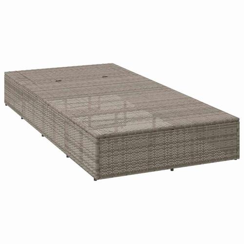 Solseng med flydende hynde polyrattan grå