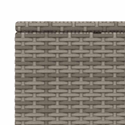 Solseng med flydende hynde polyrattan grå