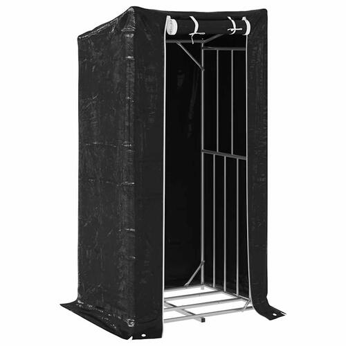 Brændestativ med regnslag 100x80x200 cm galvaniseret stål