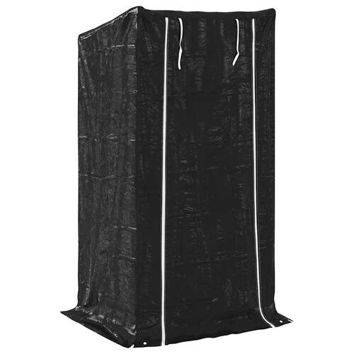 Brændestativ med regnslag 100x80x200 cm galvaniseret stål