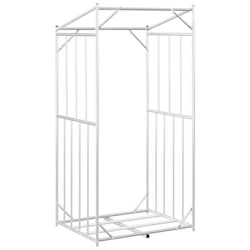Brændestativ med regnslag 100x80x200 cm galvaniseret stål