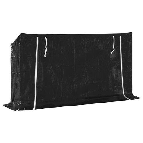 Brændestativ med regnslag 200,5x41x110,5 cm galvaniseret stål