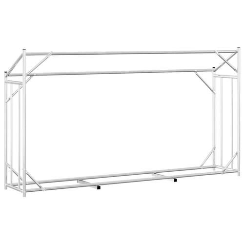Brændestativ med regnslag 200,5x41x110,5 cm galvaniseret stål