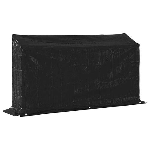 Brændestativ med regnslag 200,5x41x110,5 cm galvaniseret stål