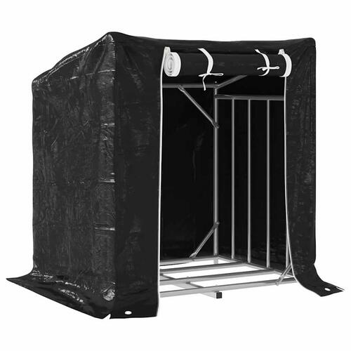 Brændestativ med regnslag 100,5x80,5x110,5 cm galvaniseret stål