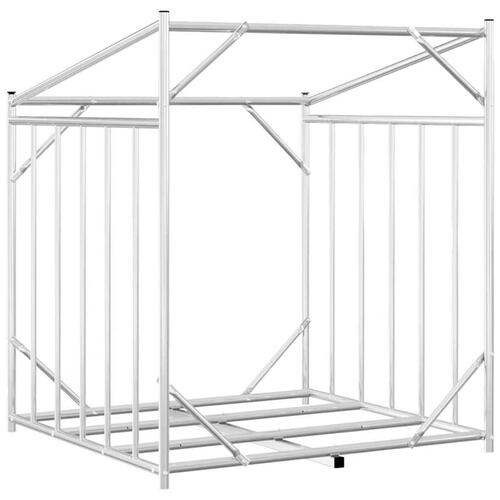 Brændestativ med regnslag 100,5x80,5x110,5 cm galvaniseret stål