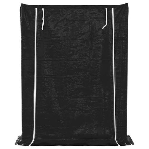 Brændestativ med regnslag 150x40x200 cm galvaniseret stål