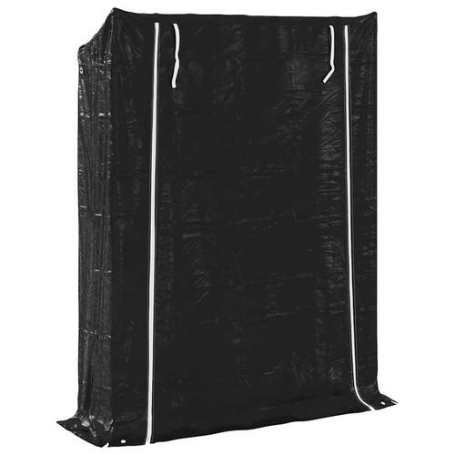 Brændestativ med regnslag 150x40x200 cm galvaniseret stål