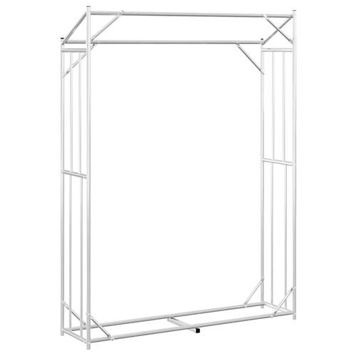 Brændestativ med regnslag 150x40x200 cm galvaniseret stål
