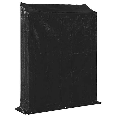 Brændestativ med regnslag 150x40x200 cm galvaniseret stål