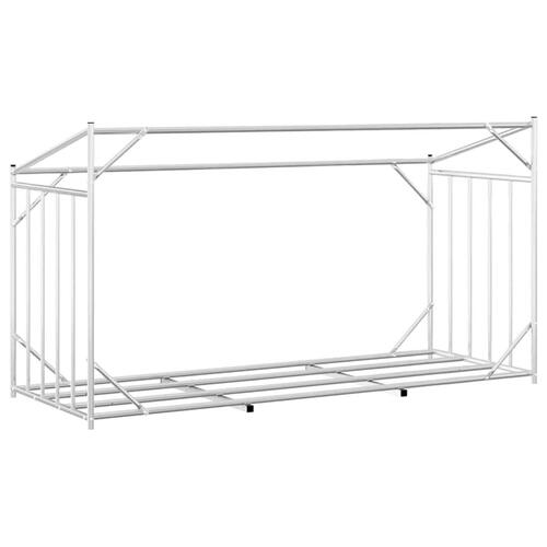 Brændestativ med regnslag 200,5x80,5x110,5 cm galvaniseret stål