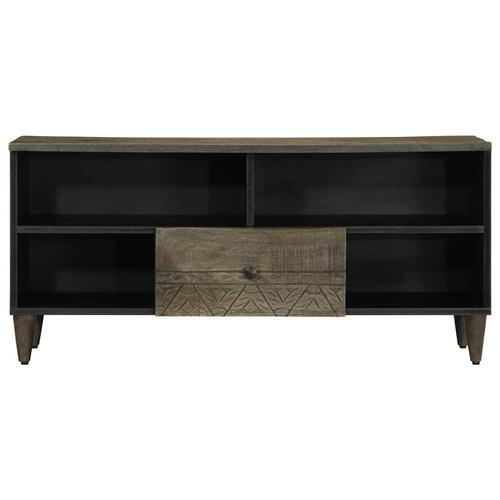Tv-bord 100x33x46 cm massivt mangotræ sort