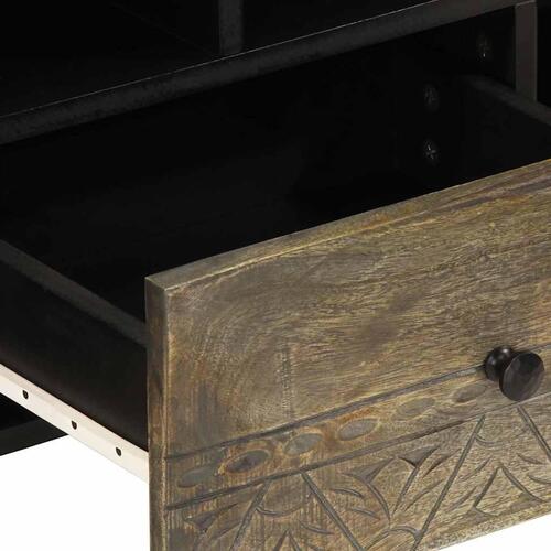 Tv-bord 100x33x46 cm massivt mangotræ sort
