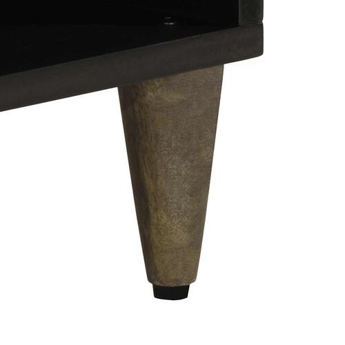 Tv-bord 100x33x46 cm massivt mangotræ sort