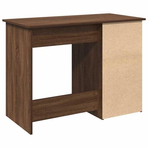 Skrivebord 102x50x75 cm konstrueret træ brun egetræsfarve