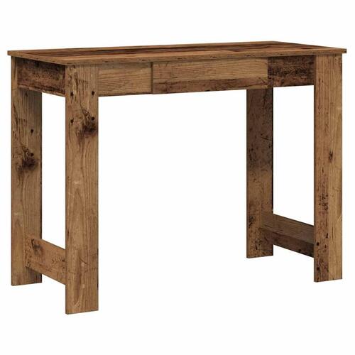 Skrivebord 100x45x75 cm konstrueret træ antikt træ
