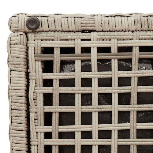 Havestole med hynder 2 stk. 40x40x43 cm polyrattan lysegrå