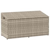 Opbevaringskasse til haven 110x50x58 cm polyrattan lysegrå