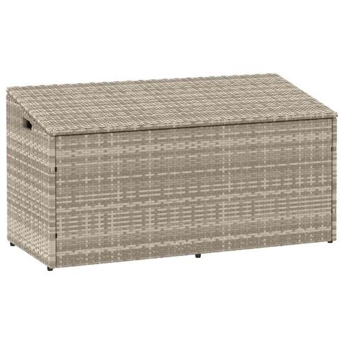 Opbevaringskasse til haven 110x50x58 cm polyrattan lysegrå