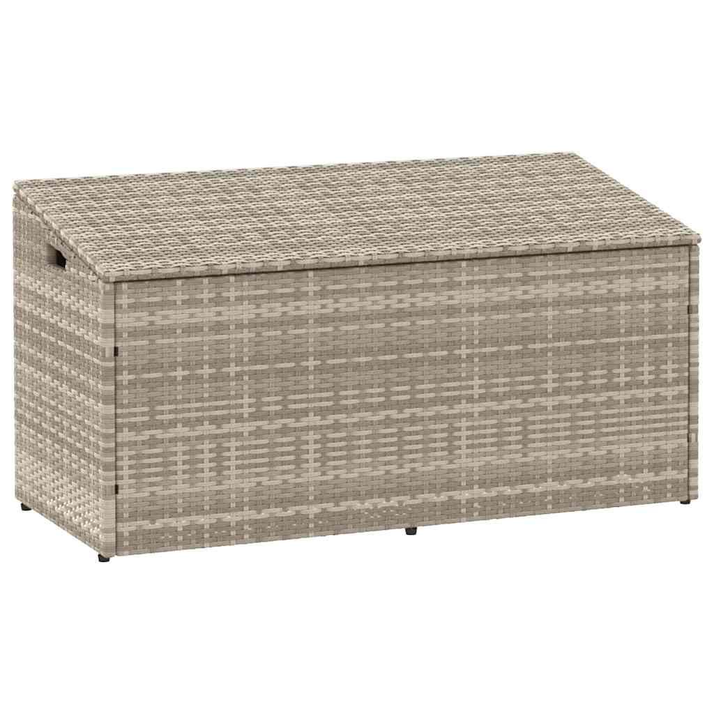 Opbevaringskasse til haven 110x50x58 cm polyrattan lysegrå