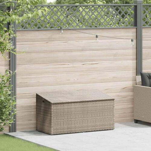 Opbevaringskasse til haven 110x50x58 cm polyrattan lysegrå