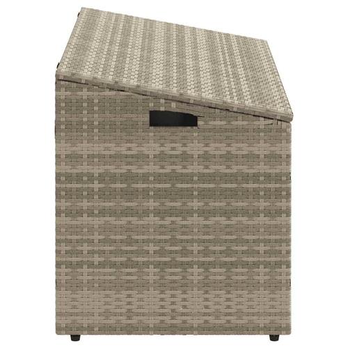 Opbevaringskasse til haven 110x50x58 cm polyrattan lysegrå
