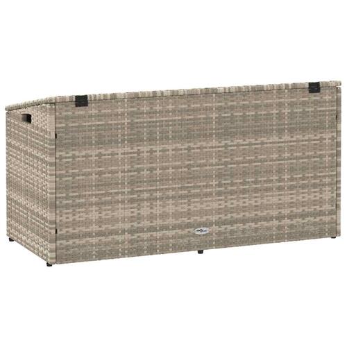 Opbevaringskasse til haven 110x50x58 cm polyrattan lysegrå
