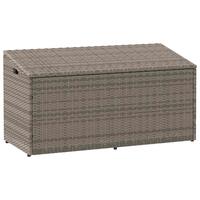 Opbevaringskasse til haven 110x50x58 cm polyrattan grå