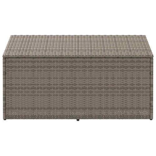 Opbevaringskasse til haven 110x50x58 cm polyrattan grå